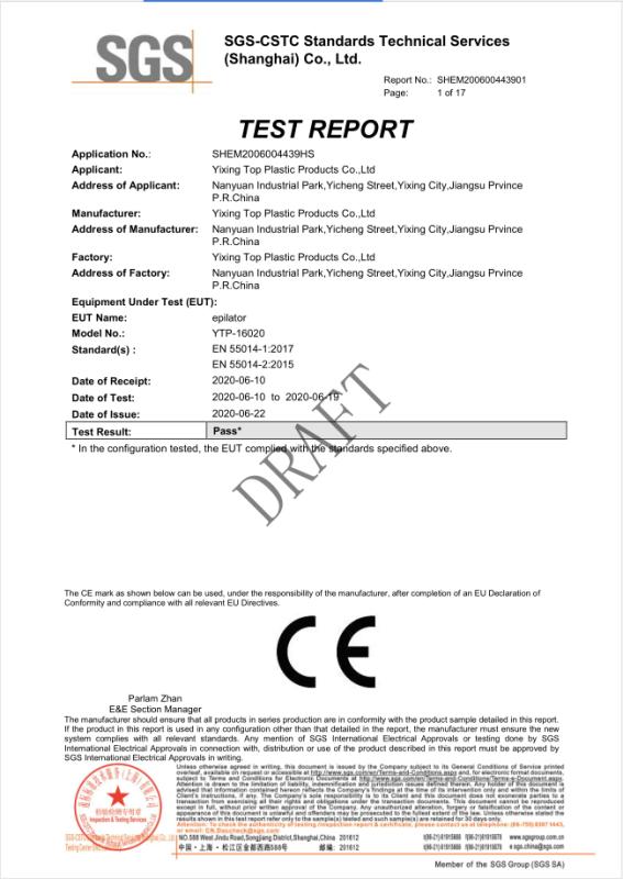 CE - Yixing Top Plastic Products Co., Ltd.