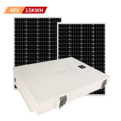 China Home Appliances Energy Storage Power Wall Battery Installation Large Capacity 15Kwh 48V Recyclable Solar Power Wall With Inverter for sale