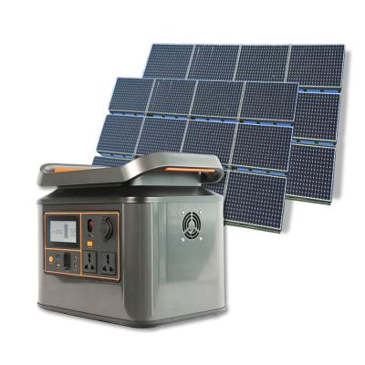 China Power Station Type C 1000W Portable Solar Power Station Generator With DC Inverter Power Station for sale