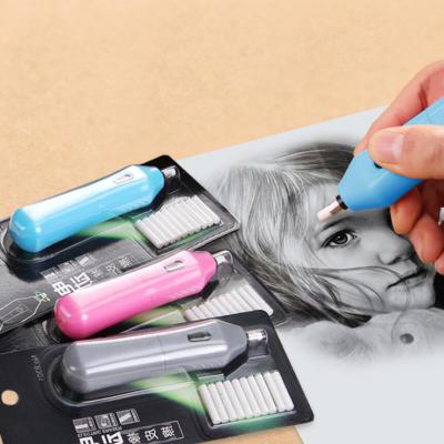 China Wholesale Kawaii Office Eraser Electric Eraser Set with Refills for Art School Children for sale