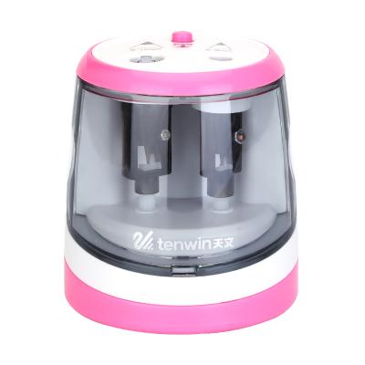 China Large and Small School Double Hole Electric Pencil Sharpener for Artists and Colored Pencil in Size D6-12mm for sale