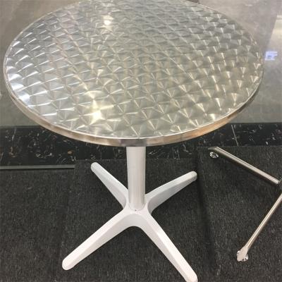 China Modern outdoor hotel metal coffee table stainless steel table leg aluminum table base for sale