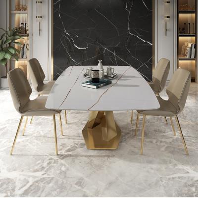 China Modern Luxury Dining Table Set Dining Table Set 6 Chair Dining Table Marble Dining Set for sale