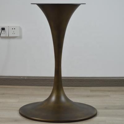 China Modern Modern Furniture Dining Table Leg Base Metal Brozen Tulip Table Leg Iron Table Base Furniture Accessory for sale