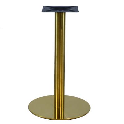 China Maufactory modern metal dining table base coffee table leg metal furniture gold brushed stainless steel table base for sale