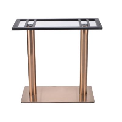 China Cheapest modern square base stainless steel factory double table legs for dining room table leg furniture accessory for sale