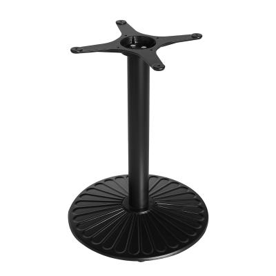 China Post-modern hot black coffee design pedestal hot sale metal round cast iron table base industrial restaurant dining table leg furniture for sale