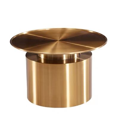 China New Design Modern Convertible Sofa Side Table Small Coffee Tea Table Living Room Furniture Hotel Table Gold Color for sale