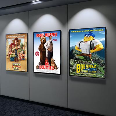 China Movie Poster Light Box Aluminum Frame Ultra Thin Advertising Commercial Light Box for sale