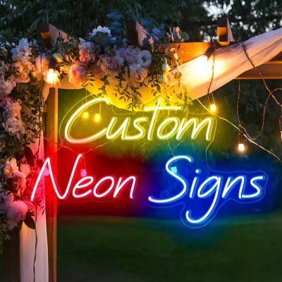 China Yellow Orange Green Strip Light Source Acrylic Party Room Wedding Light Led Neon Sign for sale