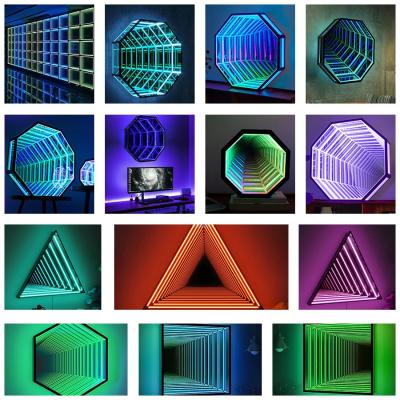 China 3D Mirror Neon Sign 220V Color Changing Neon Sign For Entertainment Area for sale