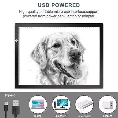 China Portable Design Drawing Board USB Power LED Tracing Light Box for sale