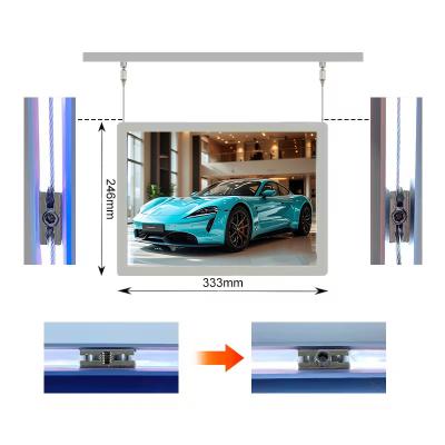 China Hanging A4 Light Box Menu Real Estate Display Slim LED Illuminated Advertising Light Box for sale