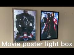Movie theaters commonly use these poster light boxes.