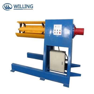 China Building Material Stores Manual Decoiler 3T 5T ​​10T Steel Coil Unwinding Machine for sale