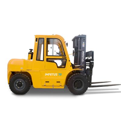 China Material Handling 7t 4x4 Forklift Compact China Cheap Brand Truck Diesel Power 7 T Ton Price for sale