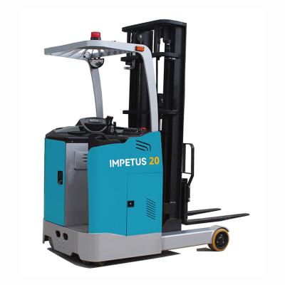 China Material Handling 3t 2 Ton Small Battery 36v 1.5t Stacker Side Stand Electric Reach Truck Forklift for sale