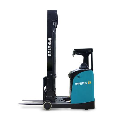 China Material Handling Warehouse Walkie Mini Electric Best Sell China Narrow Aisle Battery 1.5ton Reach Stacker Pallet Forklift Truck for sale