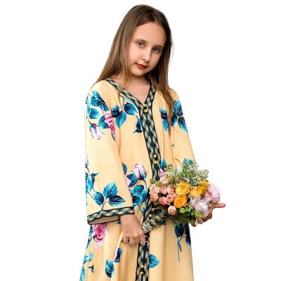 China Breathable Middle East 2021 Springs And Turkish Parent-child Dre Of Women's Dress Printed Children's Long Dress Autumn European And American Fashion for sale