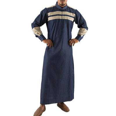 China Polyethersulfone Fashion Sleeve Panel Design Plain Plain Design Plain Muslim Jubbah Mens Thobes Islamic Clothing&accessories for sale