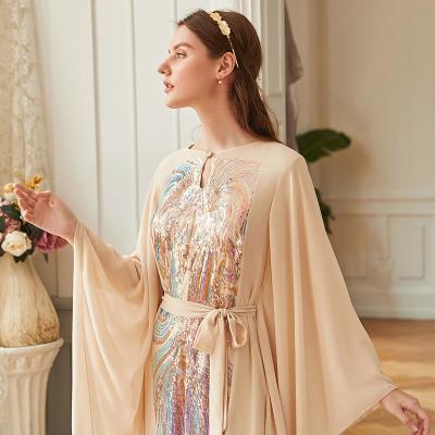 China Hot Sale Fashion Anti-Static Women Long Sleeve All Cover Beading Muslim Islamic Clothing Abaya Dresses for sale