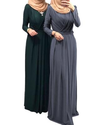 China Muslim Women Ramadan Kaftan Islamic Clothing Abayas Dubai Kaftan Hijab Long Robe Abaya Dress Muslim Adult Woman for sale