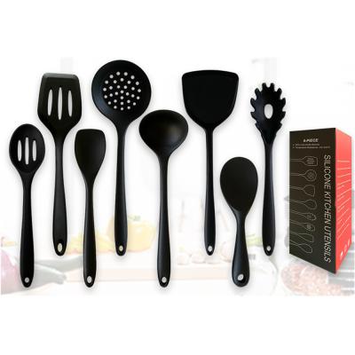 China Kitchen Utensil Food Grade 8pcs Sustainable Durable Hot Selling Multicolor Silicone Spatula Set For Cookware for sale