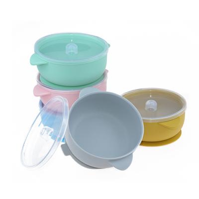 China High Quality 400ML Multicolor Silicone Baby Free Feeding Bowl BPA Free Silicone Bowl Set For Cookware Sets for sale