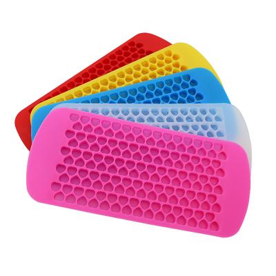 China 160 Mini Grid Heart Shape Ice Cube Tray Frozen Cube Silicone Mold Fondant Tool Viable Chocolate Chips for sale