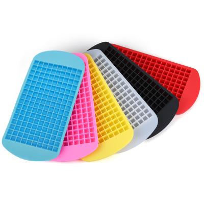 China 160 Viable Mini Grid Ice Cube Tray Frozen Cube Silicone Mold Fondant Tool Square Chocolate Chips for sale