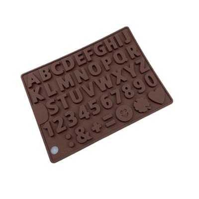 China 26 Letter and Number Viable Chocolate Silicone Mold Fondant Tool Chocolate Chips for sale