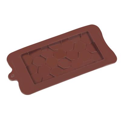 China Sustainable Monoblock Hexagon Silicone Chocolate Mold for sale