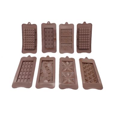 China Viable Amazon Hot Sale Rectangle Cut-Apart Silicone Chocolate Mold Chocolate Bar Mold for sale