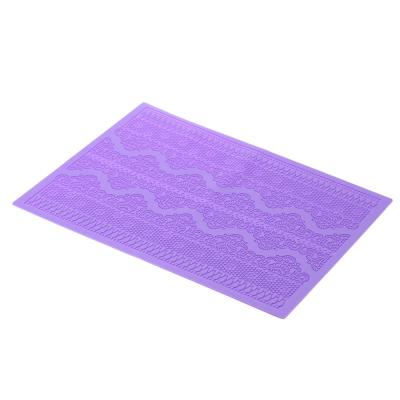 China Wholesale Silicone Gummy Mold Stocked Random Color Silicone Fondant Lace Up Mat Texture For The Gummy Candy for sale