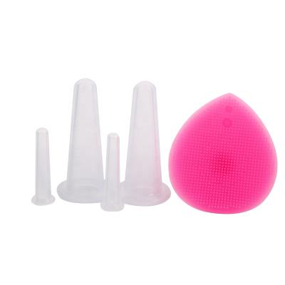 China 5pcs Skin Care Facial Massager Vacuum Cupping Boxes Cupping Boxes Silicone For Face Massage Anti Cellulite Anti Wrinkle De for sale