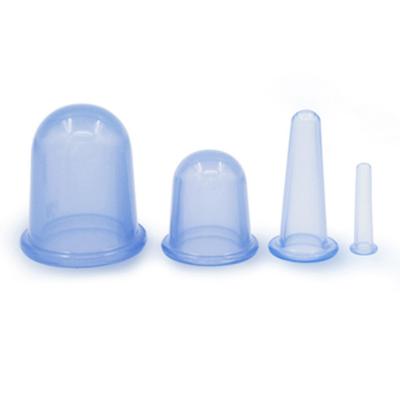 China Eco Friendly 4pcs Massage Cupping Vacuum Jars Cupping Boxes Silicone Boxes For Body Massage Anti Cellulite Anti Wrinkle De for sale