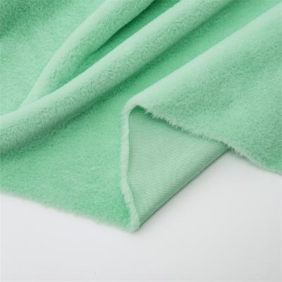 China Wholesale Price Polyester Fabric Super Soft Plush Fabric 100% Green Plush Stuffed Plush Fabric for sale