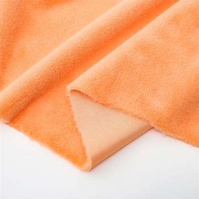 China Processing and Manufacturing Material Knitted Velvet Cover Up Suits Slippers 06228T Dyed Tying Artificial Fur Stitch Fabric Plush for sale