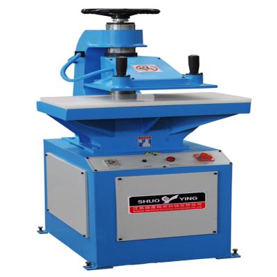 China Garment Shops SYJ-2/10 10T Swing Hydraulic Arm Clicker Leather Press Machine for sale