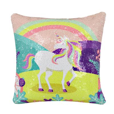 China Simple Hot Sale Sublimation Customized Reversible Picture Sequin Pillow Case Decorate Magic Sequin Pillow Case for sale