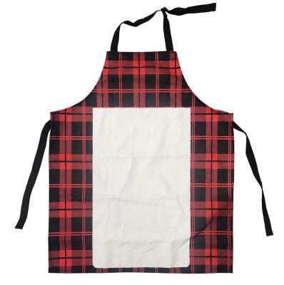 China Custom Sublimation Textile Apron Logo Kitchen Cleaning Apron for sale