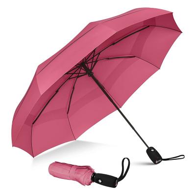 China Modern Wholesale Automobile Mini Travel Promotion 3 Folding Super Open Narrow Fully Automatic Golf Umbrella for sale