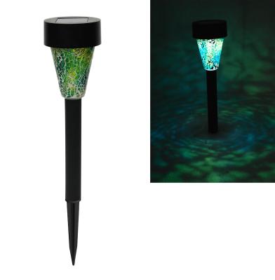 China Solar Powered Garden Mosaic Mosaic Stake Pathway Lights For Garden for sale