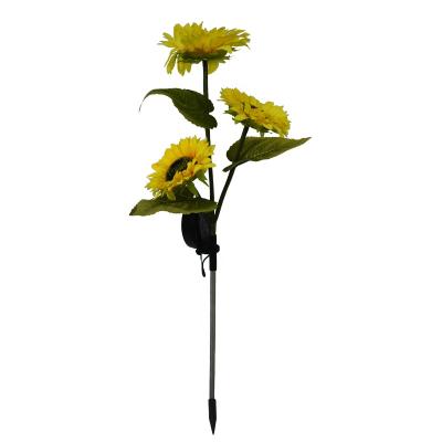 China LANDSCAPE illuminate plastic garden sunflower flowers solar led light garden stake outdoor lamp ky5120-1 for sale