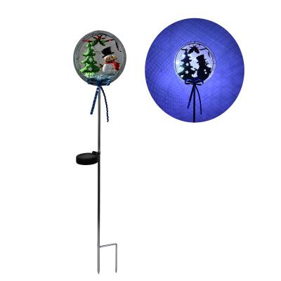 China Solar Garden Halloween Pumpkin Lawn Stake Powered Garden Stake For The Yard KY3615 Iron Material Waterproof for sale