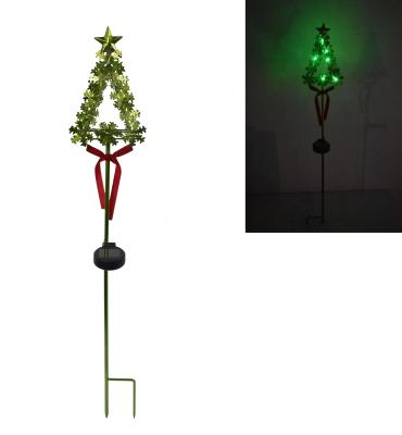 China Garden Sparking Solar Christmas Tree Stake Lights For Outdoor Garden for sale