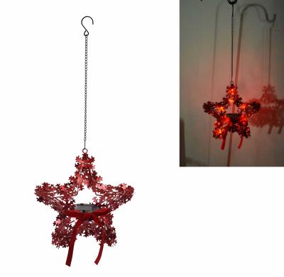 China Garden Christmas Decoration Solar Light Hanging Star for sale