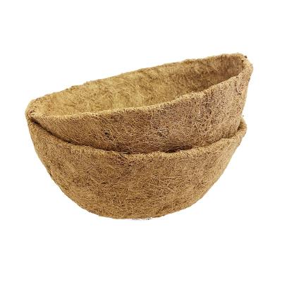 China Coir 12 Inch Modern Round Thick Coir Plant Liner For Hanging Basket for sale