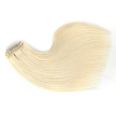 China Neitsi Silky Straight Remy Hair Flat Weft Extensions 60# 20 Handtied Hair Weft Extensions nips for sale