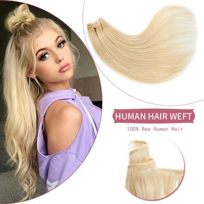 China Neitsi Silky Straight Hair Extensions Weft Hair Bundles Ombre Blonde Color 100g Sew In Remy Skin Weft For Salon Silky Straight for sale